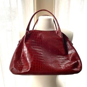 Croc leather handbag
